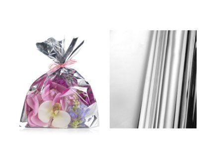 Sáček celofan 20x32 cm Stříbrný