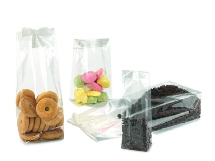 Sáček celofan 8x24+4 cm průhledný