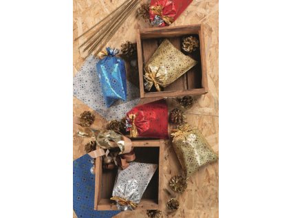 Sáček celofan 20x32 cm vločka metal