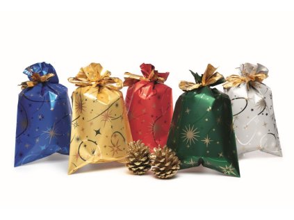 Sáček celofan 25x40 cm hvězdy