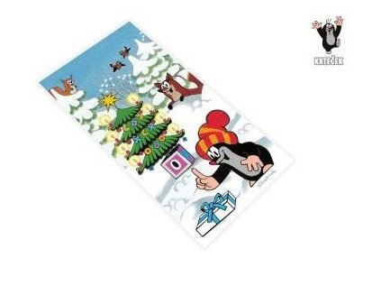 Sáček Krteček Vánoce 21x40 cm