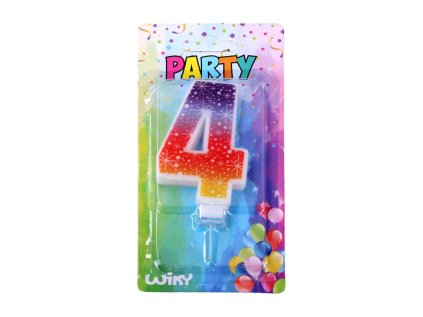 Párty svíčka číslo 4 Hvězdy