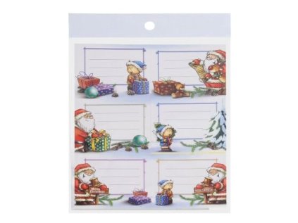 Samolepky na dárky 12,5x16 cm Vánoce