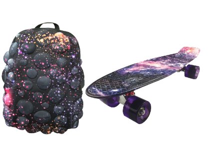 Batoh Bubble galaxie + Pennyboard Galaxy