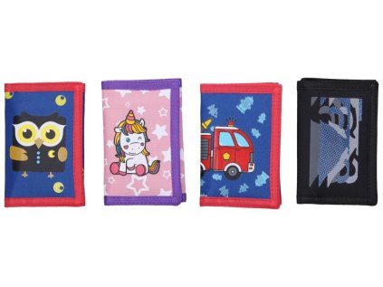 Peněženka 12,5x25 cm MIX suchý zip