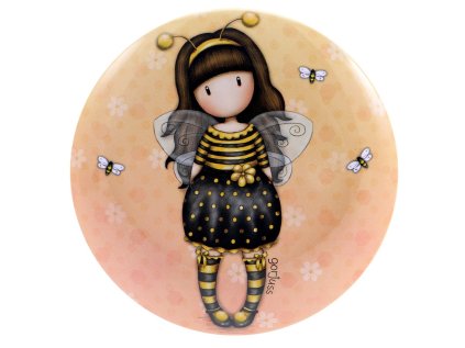 Kulaté plechové pouzdro Santoro London – Bee Loved, průměr 9cm x výška 6cm