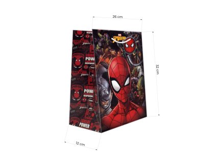 Taška dárková M 26x32x12 cm Spiderman
