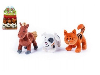 Zvířátko plyš 18-20cm Moje první zvířátka se zvukem, 3 druhy