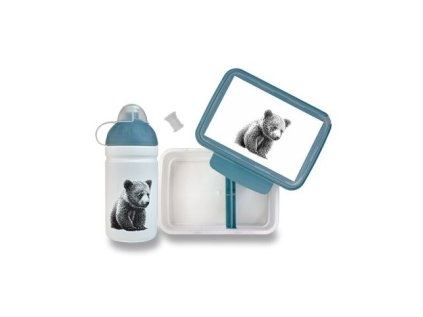 SET zdravá láhev 0,5 + box Medvěd Kuba