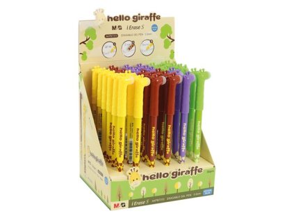 Vyměnitelné gelové pero gumovací, 0,5 mm, Giraffe
