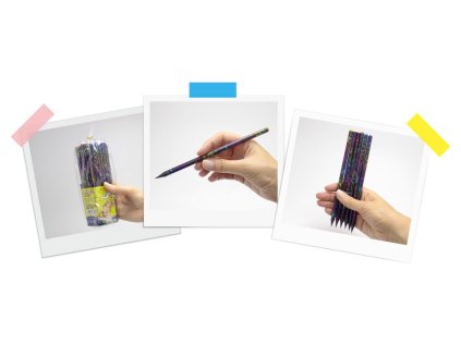 Tužka grafitová trojhranná HB černá + krystal