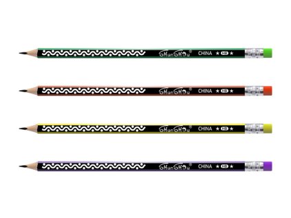 Tužka grafitová trojhranná HB s gumou