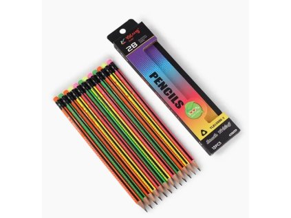 Tužka grafitová 2B Neon Stripe