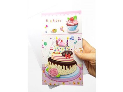 Přání - Dorty k narozeninám, 3D samolepky dorty