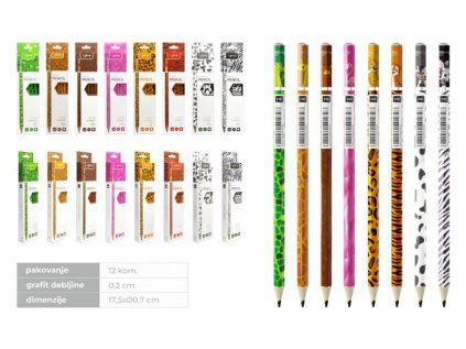 Tužka grafitová HB se zvířecím motivem