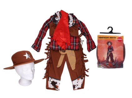 Kostým karneval - cowboy M 110-120 cm