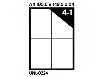 Samolepicí etikety A4 105 x 148 x 4, 100 listů