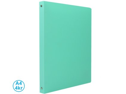 Pořadač LUMA A4 4 kroužkový pastelově zelený