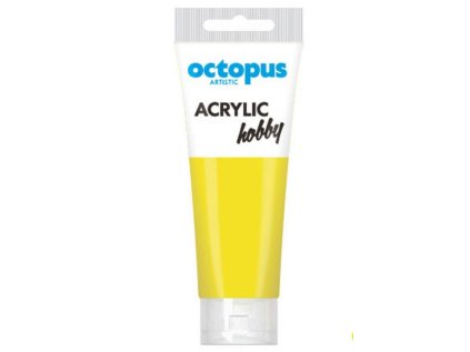 Akrylová barva OCTOPUS Hobby, citronově žlutá, 75 ml