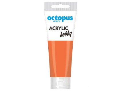 Akrylová barva OCTOPUS Hobby, neonová oranžová, 75 ml