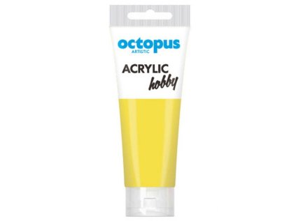 Akrylová barva OCTOPUS Hobby, neonová žlutá, 75 ml