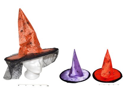 Klobouk čarodějnický - 3 druhy 41x35 cm