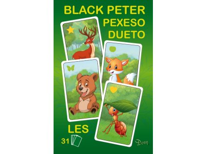 Černý Petr+Pexeso+Dueto LES - 3v1