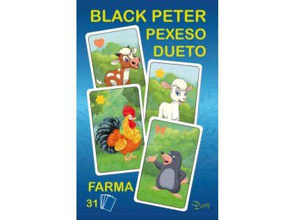Černý Petr+Pexeso+Dueto FARMA - 3v1