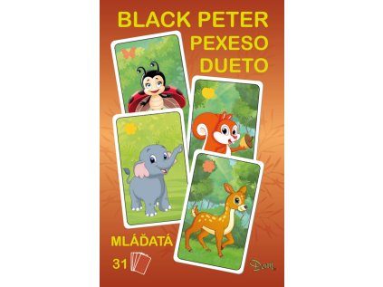 Černý Petr+Pexeso+Dueto MLÁĎATA - 3v1