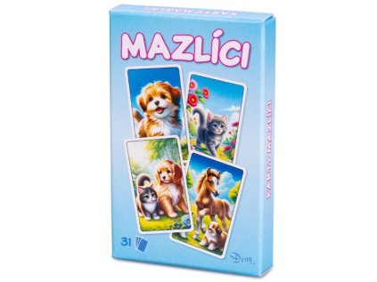 Karty Černý Petr+Pexeso+Dueto MAZLÍCI