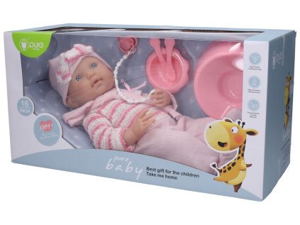 Miminko v overalu růžové - 40cm