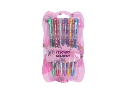 Gelové pero tetovací sada - 6ks