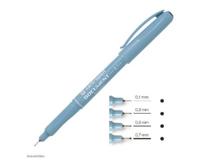Popisovač CENTROPEN na dokumenty 0,3mm - černý