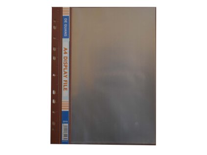 Obal závěsný A4 s 10 euro obaly- hnědý