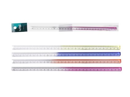 Pravítko 30cm 3D barevné