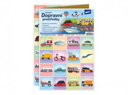 Pexeso 3xA4 Dopravní prostředky