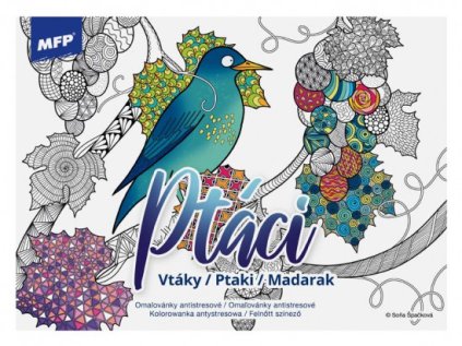 Omalovánky MFP antistresové Ptáci A5