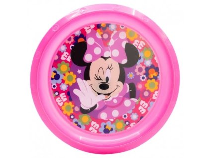 Plastový talíř myška MINNIE květiny