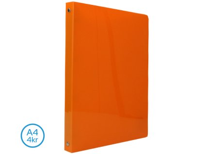 Pořadač LUMA A4 neon 4 kroužkový oranžový