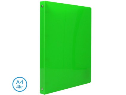 Pořadač LUMA A4 neon 4 kroužkový zelený