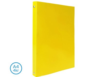 Pořadač LUMA A4 neon 4 kroužkový žlutý