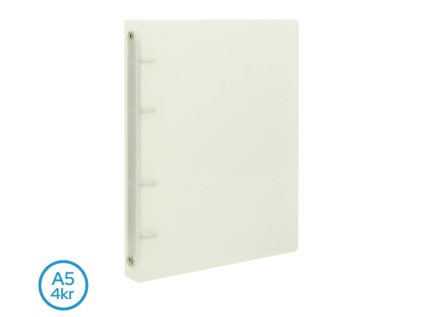 Pořadač LUMA A5 4 kroužkový transparentní