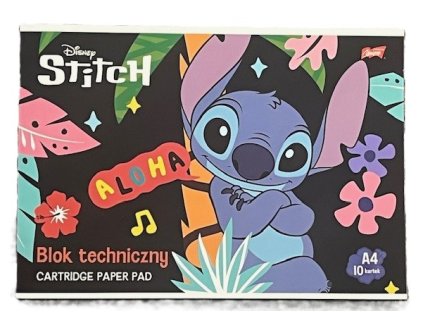 Blok kartonů A4, 10 listů, 190g/m2 STITCH