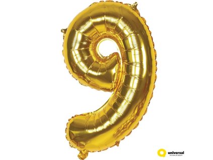 Balón zlatý číslo 9 - 60cm