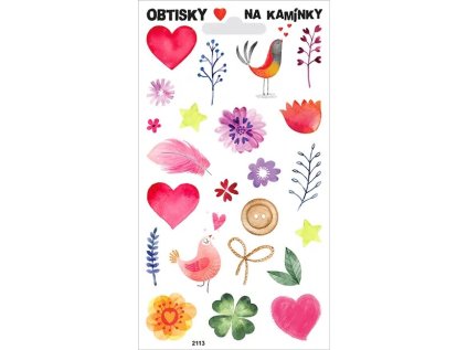 Obtisky na kamínky - SRDÍČKA