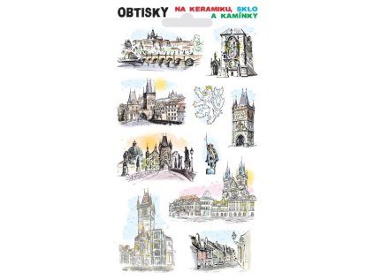 Obtisky na sklo, keramiku a kamínky - HRADČANY