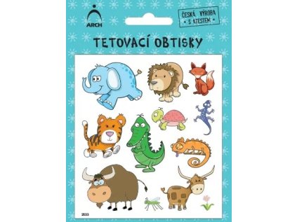 Dětské tetovací obtisky - ZVÍŘÁTKA 3