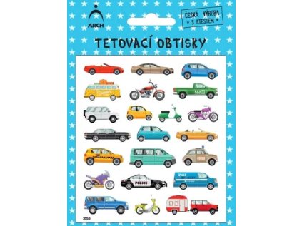 Dětské tetovací obtisky - DOPRAVNÍ PROSTŘEDKY 1