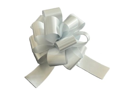 Maxi stuha stahovací 31 mm stříbrná matná