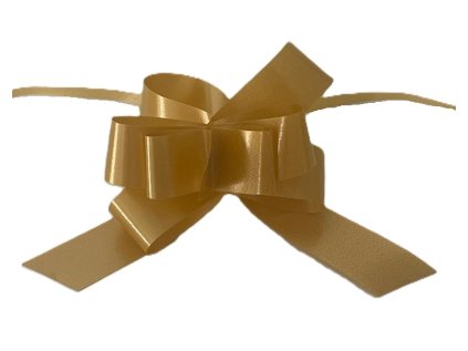 Stuha stahovací 19 mm zlatá matná